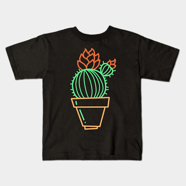 cute cactus III Kids T-Shirt by donipacoceng